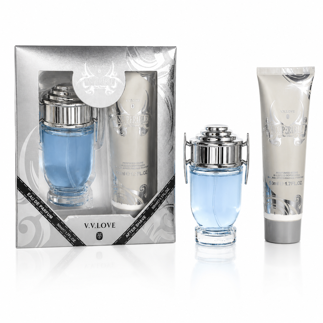 Set Parfum Insuperabile pentru Bărbați 50 ml cu After Shave V.V. Love – Set Cadou Elegant, Aromă Masculină Intensă