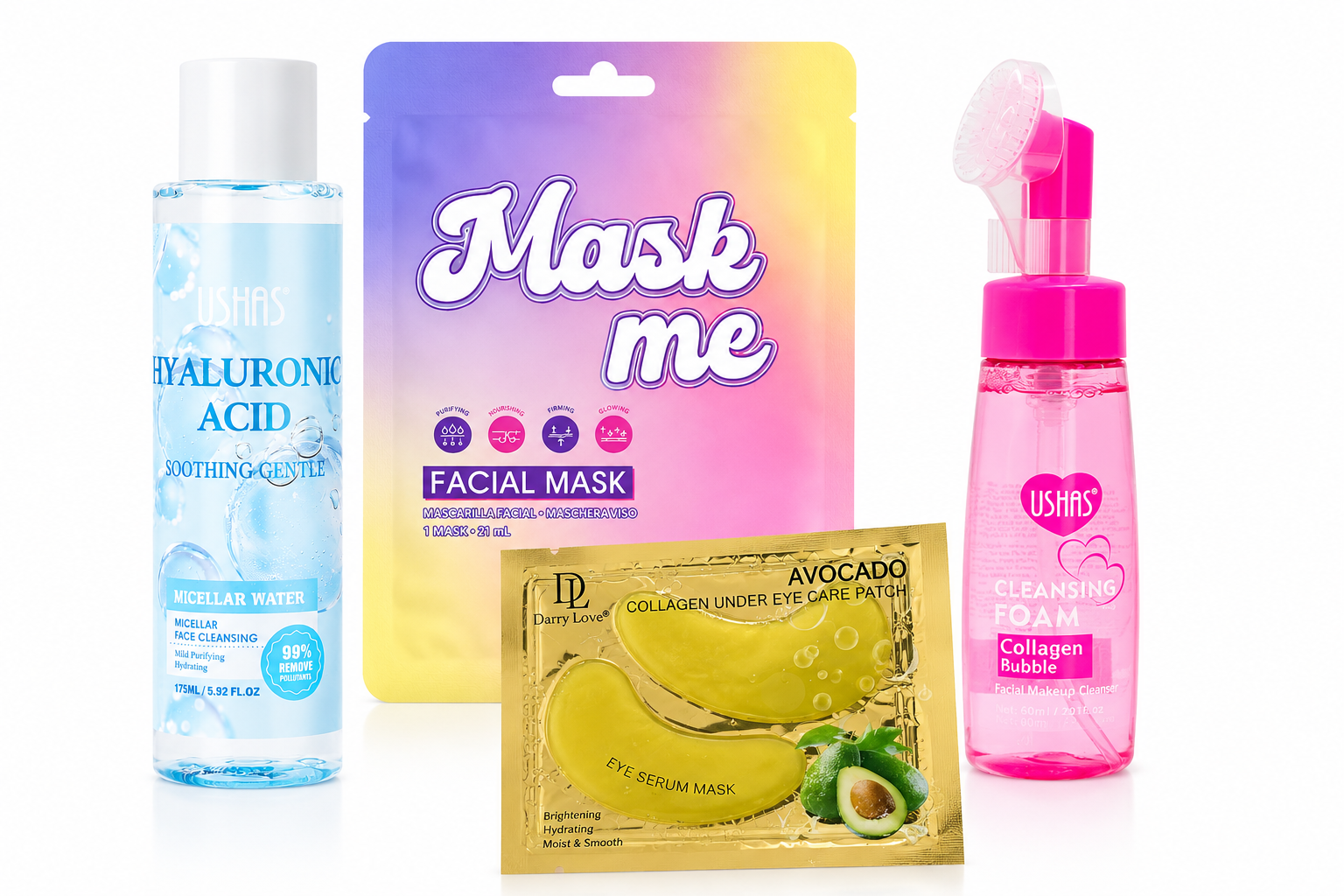 Set 5 Produse Skin Care Premium - Curățare, Demachiere, Hidratare și Îngrijirea Zonei Ochilor
