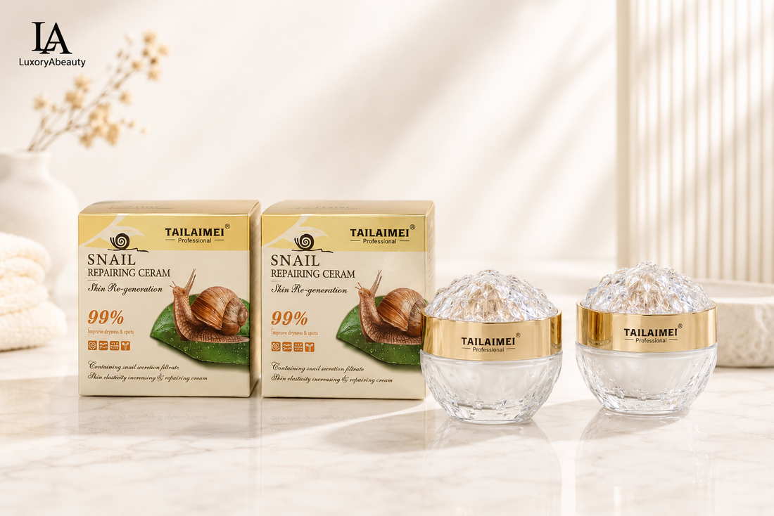 Set 2 Creme de Față TAILAIMEI Professional cu Extract de Melc – Cremă Hidratantă și Regenerantă pentru Îngrijirea Tenului, 2 x 60 gr