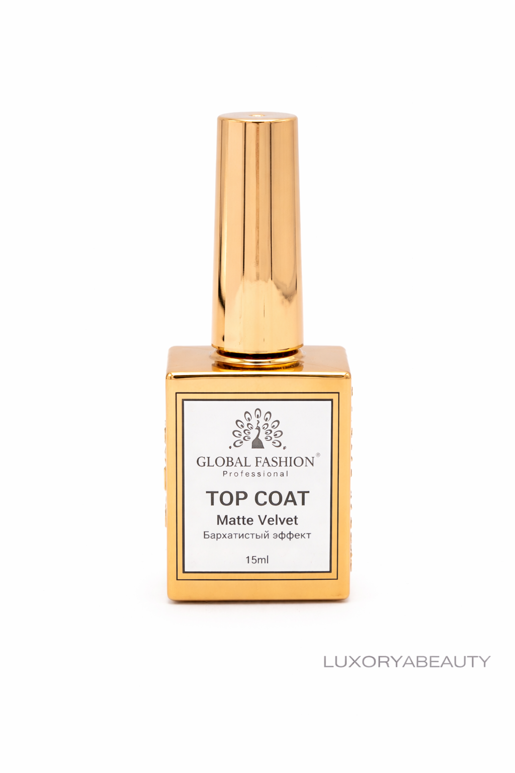 Top Coat Matte Velvet Global Fashion 15ml – Finish Mat Catifelat Fără Strat Lipicios, Rezistență 3 Săptămâni