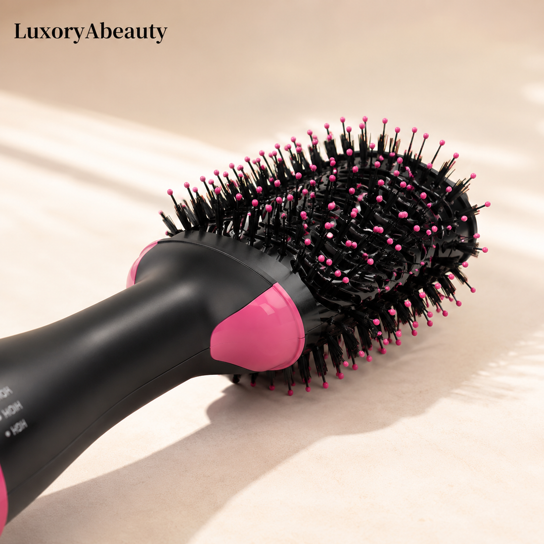 Perie Uscător Electric PerfectHair - 3 Setări Reglabile, Uscare și Coafare Simultană, Tehnologie cu Ioni Anti-Statici, Volum și Strălucire: Coafură de Salon la Tine Acasă, Rapid și Fără Electrizare