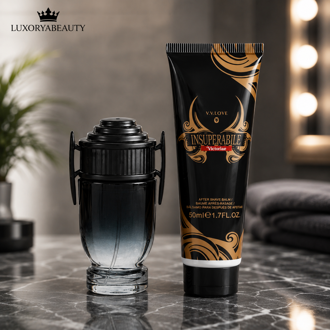 Set Cadou Bărbați Insuperabile Negru – Parfum 30 ml + After Shave Balm 50 ml