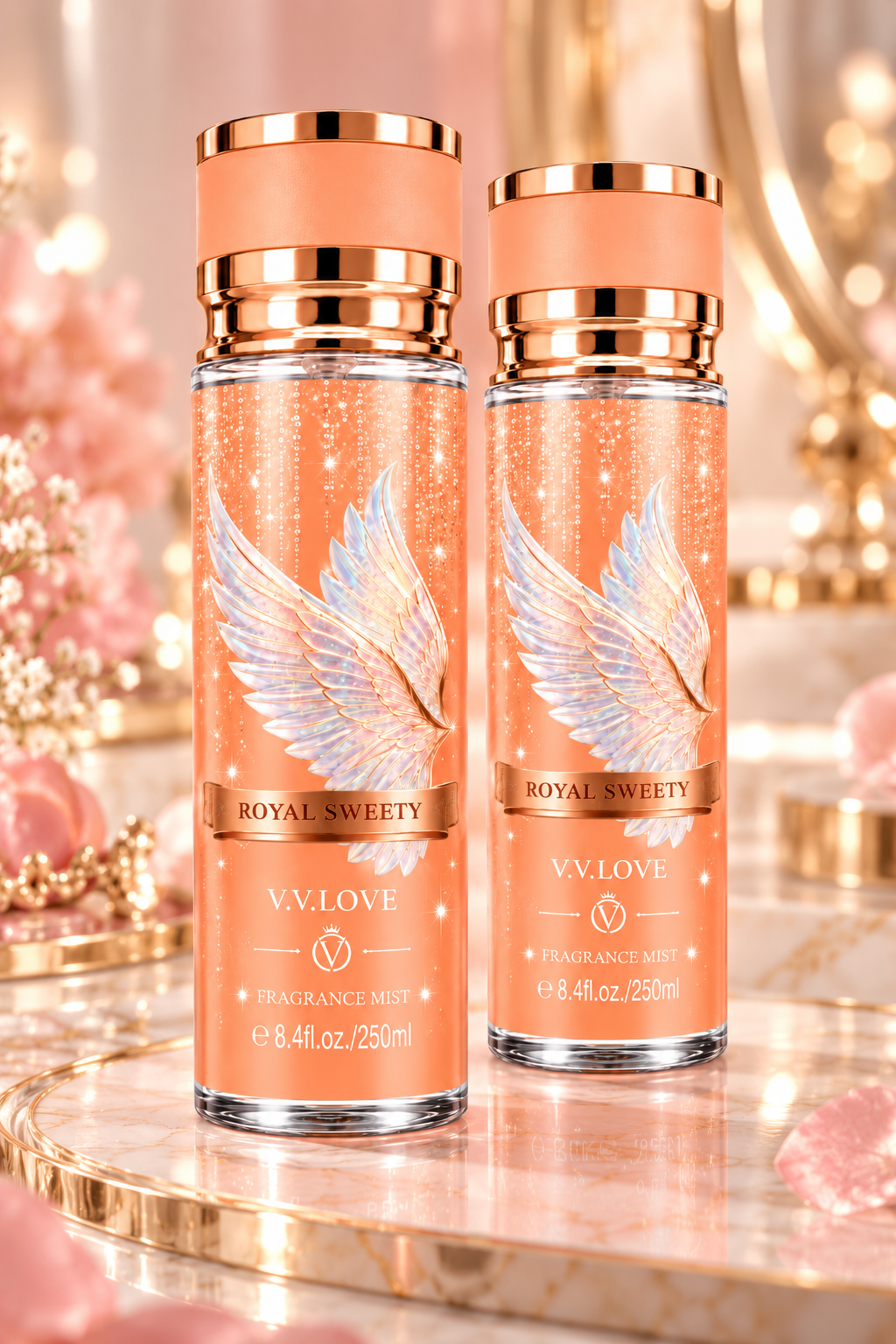 Set 2 Parfumuri pentru corp - Royal Sweety 2 x 250 ml, aroma dulce, eleganta