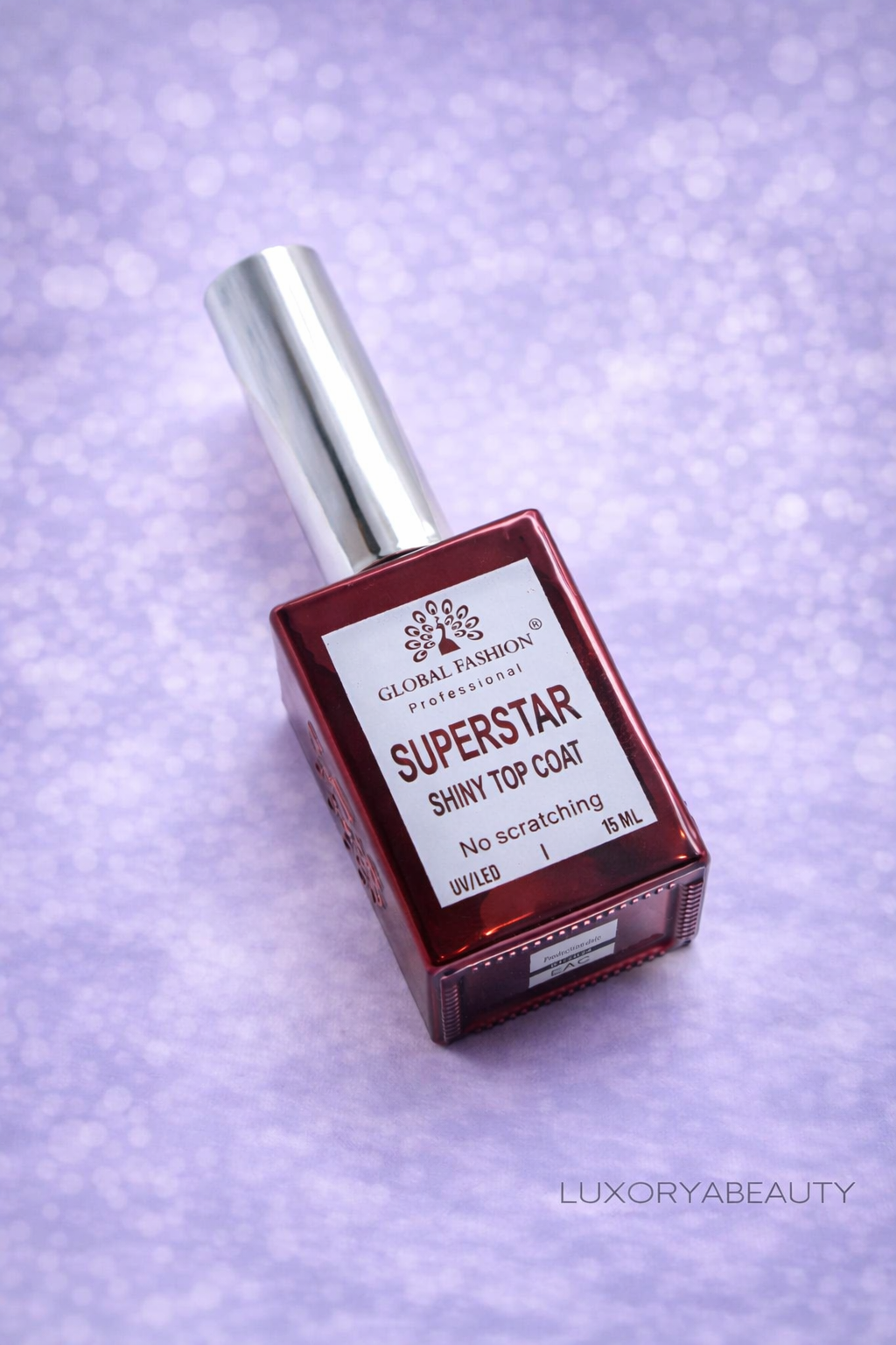 Top Coat Unghii Global Fashion Superstar Shiny 15 ml – Fără Strat Lipicios, Ultra Luciu, Rezistență Anti-Zgârieturi