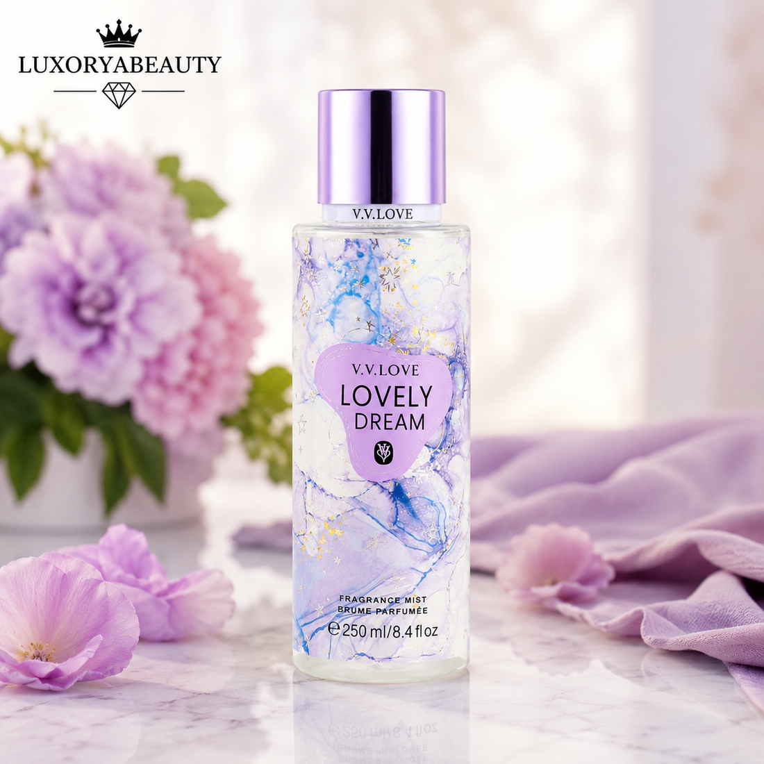 Spray de Corp Floral LOVELY DREAM 250 ml – Body Mist pentru Femei cu Aromă Delicată, Elegantă și Romantică