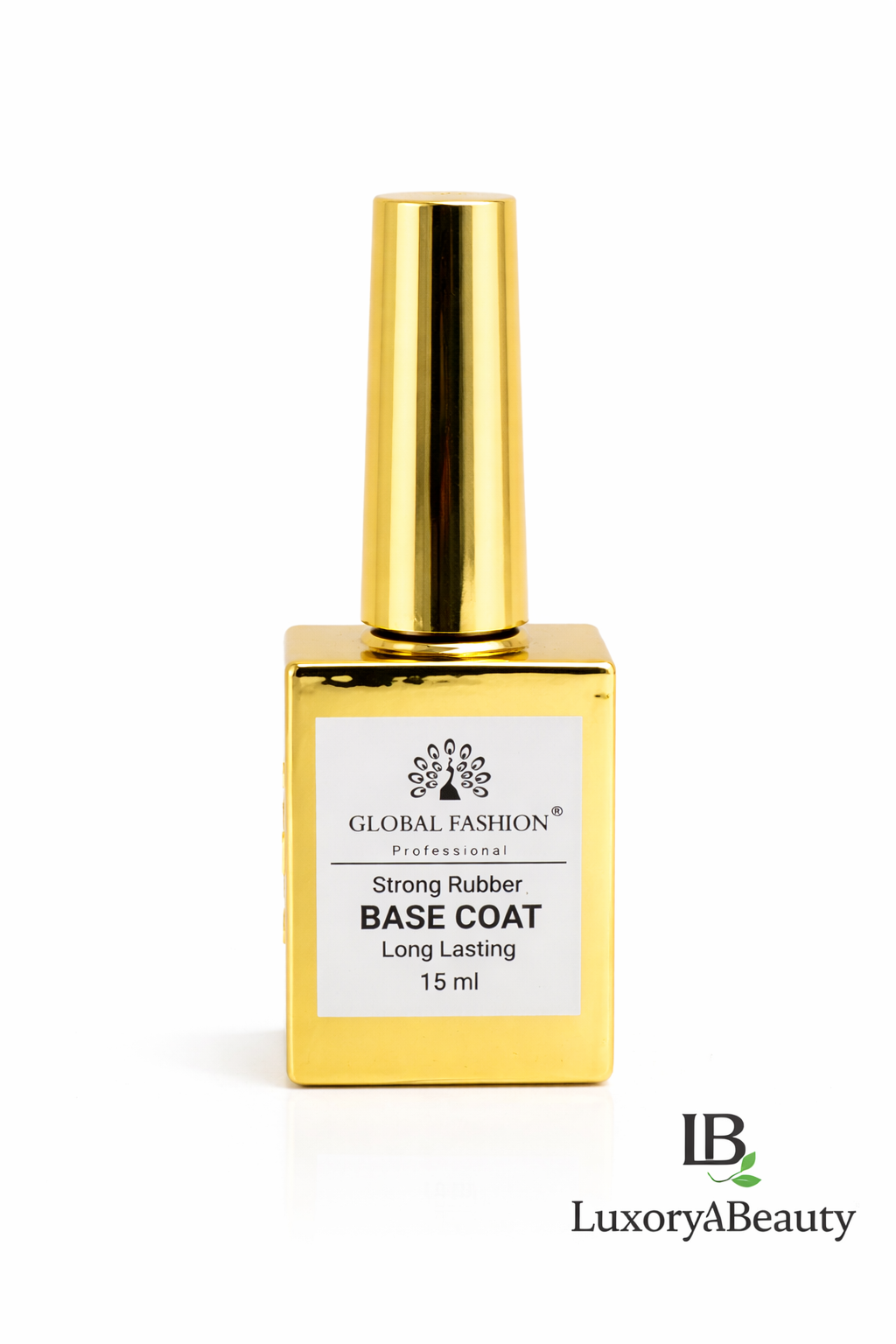 Bază Rubber Strong Base Coat Long Lasting Global Fashion 15 ml – Aderență Maximă & Rezistență 4 Săptămâni