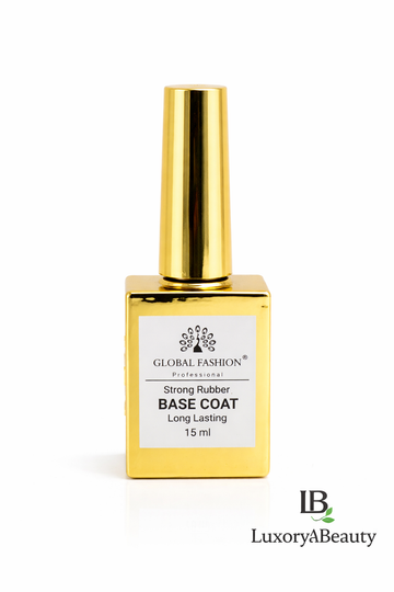 Bază Rubber Strong Base Coat Long Lasting Global Fashion 15 ml – Aderență Maximă & Rezistență 4 Săptămâni