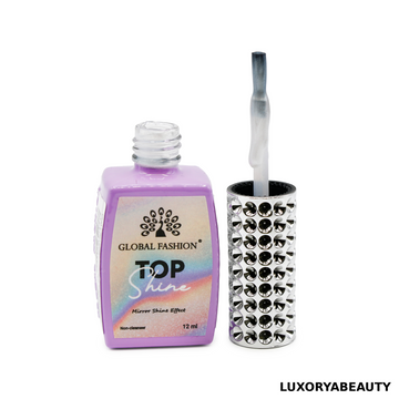 Top Coat Unghii Mirror Shine No Wipe 06 Global Fashion 12ml – Efect Oglindă, Luciu Intens, Rezistență Profesională